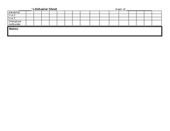 Behavior Tally Chart by Just An Alabama Teacher | TPT