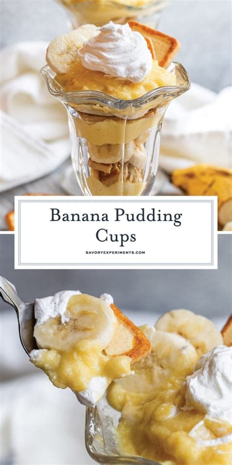 EASY Banana Pudding Cups Recipe - Homemade Banana Pudding