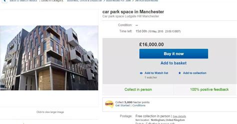 Manchester city centre car parking space goes up for sale on eBay for £16,000 - Manchester ...