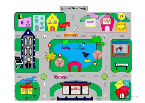 Map Of New York City Worksheet - Free Esl Printable Worksheets Made - Printable Town Maps ...