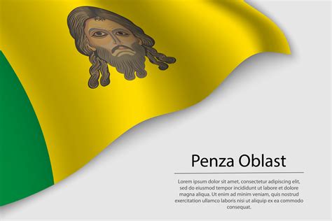 Wave flag of Penza Oblast is a region of Russia 21805253 Vector Art at ...