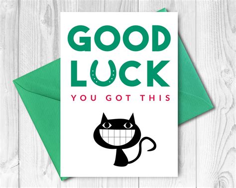 Downloadable Free Printable Good Luck Cards - Printable Templates Free