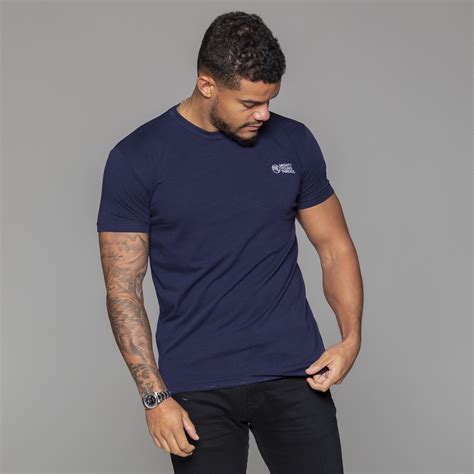 Mens Slim Fit T Shirt Cotton Stretch Muscle Gym Casual Crew Neck Tee ...