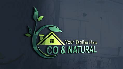 Eco & nature house logo design template | House logo design, Logo design free, Nature logo design