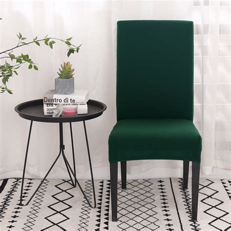 Abby Dark Green Chair Cover – Wiskly | Dining chair covers, Dining room chair covers, Chair cover