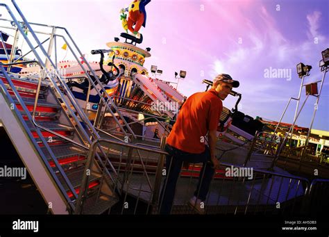 Funfair on Clacton pier Stock Photo - Alamy