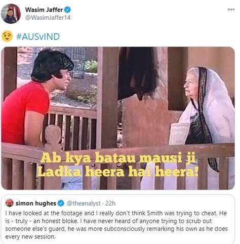 Jaffer trolls Smith with viral meme | Wasim Jaffer shares 'Sholay meme' featuring Amitabh ...