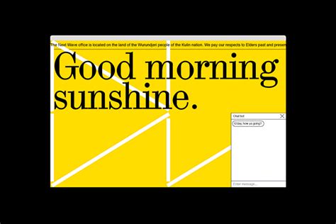 an advertisement with the words good morning sunshine in black, yellow ...
