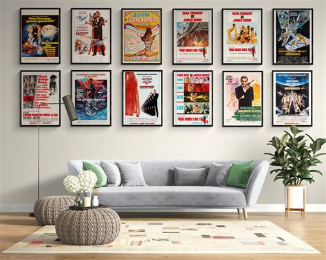 James Bond Vintage Movie Posters Pack, Movie Wall, High Quality, High ...