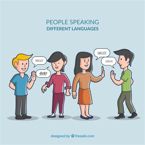 Free Vector | Hand drawn people speaking different languages