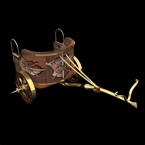 3d model roman war chariot