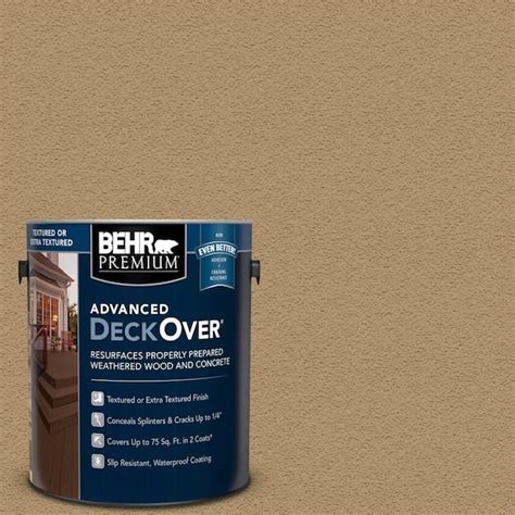 BEHR Premium Advanced DeckOver 1 gal. #SC-145 Desert Sand Textured Solid Color Exterior Wood and ...
