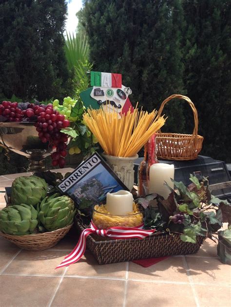 Italian themed decor I made for my Italy party. | Outdoor party decoration ideas | Italian party ...