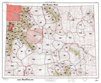 Wyoming Statewide Elk Concentration Map by HuntData LLC | Avenza Maps