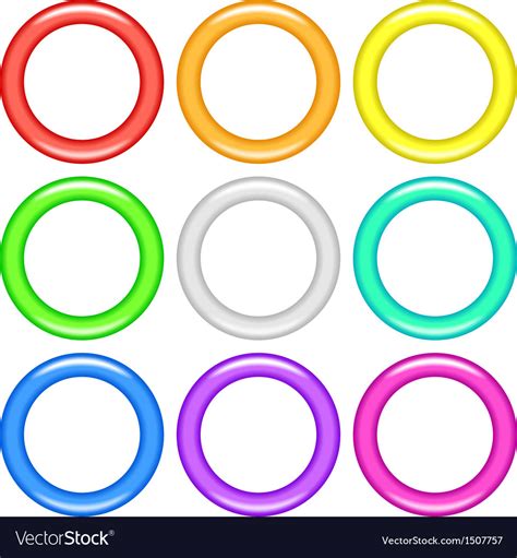 Color rings set Royalty Free Vector Image - VectorStock