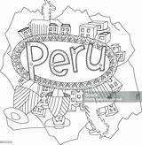 Peru Coloring Book Stock Illustration  Download Image Now sketch template