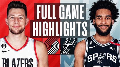 Portland Trail Blazers vs. San Antonio Spurs Full Game Highlights | Apr ...