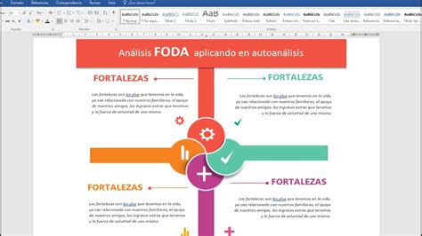 Como hacer una matriz foda en word 2016 - YouTube