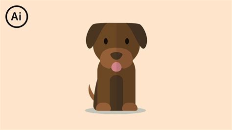 Flat Design Puppy - Illustrator Tutorial - YouTube