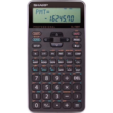 Sharp EL738 Financial Calculator - 2 Line(s) - 12 Character(s) - LCD ...