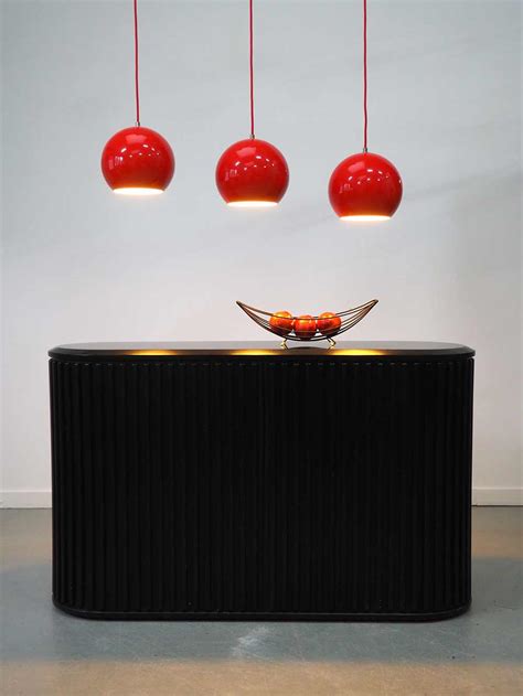 Verner Panton - red Topan VP6 hanging lamp - &Tradition - VAEN