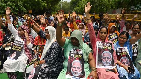 Manipur viral video: Women Congress workers stage protest in Delhi