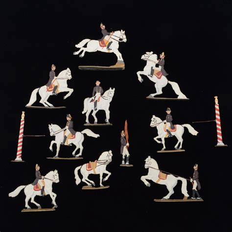 Vintage Austrian Hand-Painted Tin Horse and Rider Figurines | EBTH