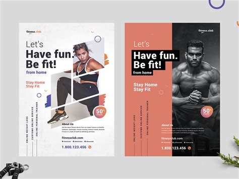 Fitness Online Gym Flyer Template - covid19 by WebDuck on Dribbble