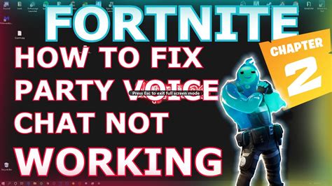 Fortnite Voice Chat Not Working *NEW FIX* For PC - Chapter 2 Season 2 ...