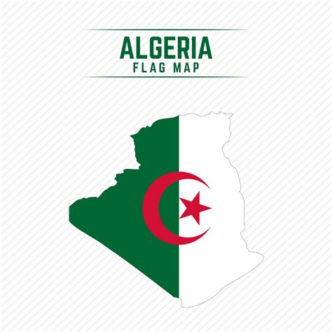 Flag Map of Algeria 2400718 Vector Art at Vecteezy