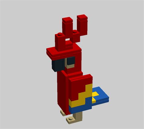 LEGO MOC Miniature Minecraft Parrot by Pondering Peregrine | Rebrickable - Build with LEGO