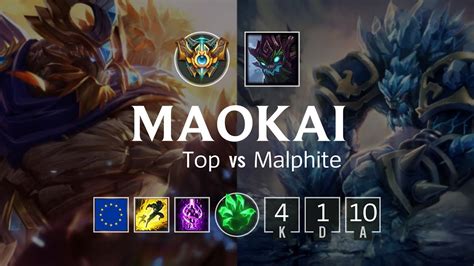 Maokai Top vs Malphite - EUW Challenger Patch 8.22 - YouTube