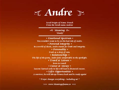 Andre - Meaning of Name