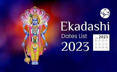 Ekadashi Dates List 2023