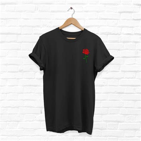 Rose Tshirt Rose Shirt, Red Rose T-shirt, Tumblr Tshirt, Cool Mens Shirt With Rose Womens Tee ...