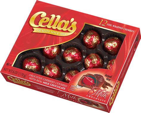 Cella's Holiday Covered Cherries Milk Chocolate, 6 oz, 12 Count - Walmart.com - Walmart.com