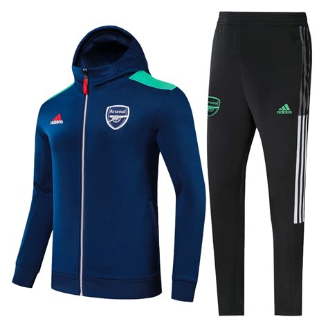 Arsenal Hoodie Tracksuit 2021/22 Navy | Gogoalshop