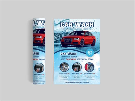 Car wash flyer design by mahmud reza on Dribbble