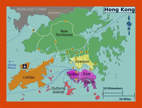 Hong Kong districts map | Maps of Hong Kong | Maps of Asia | GIF map ...