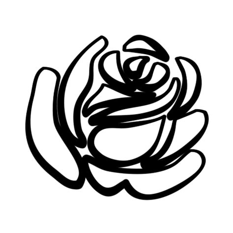 transparent background black and white rose clipart - Clip Art Library