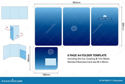 Folder Die Cut Template