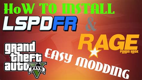 HOW TO INSTALL LSPDFR V3.1 AND RAGE PLUGIN HOOK INTO GTA 5 PC (EASY ...