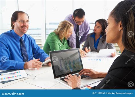 Businesspeople Meeting in Boardroom Stock Image - Image of discussion ...