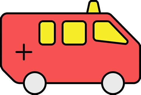 Ambulance Icon In Red And Yellow Color. 24973187 Vector Art at Vecteezy