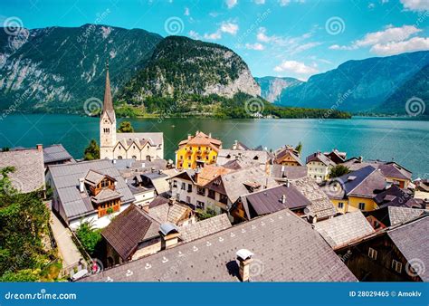 View of Hallstatt stock image. Image of holiday, europe - 28029465