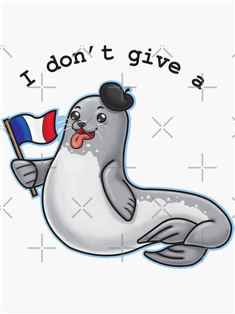 "French Seal" Sticker for Sale by JollyHedgehog | Redbubble