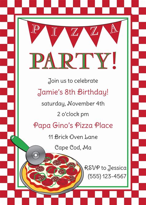 Pizza Party Invitation