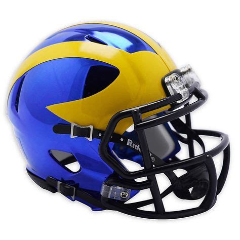 Riddell University of Michigan Chrome Series Speed Mini Football Helmet ...