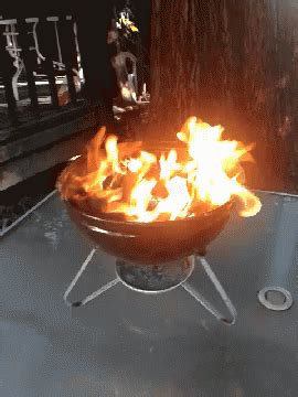 Grill Fire GIF - Grill Fire BackyardGrill - Discover & Share GIFs