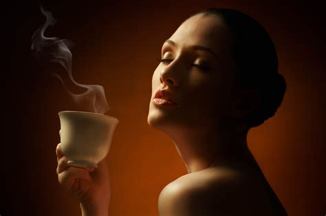 4288x2848 / Girl, Coffee, Cup, Steam, Eyes closed wallpaper ...
